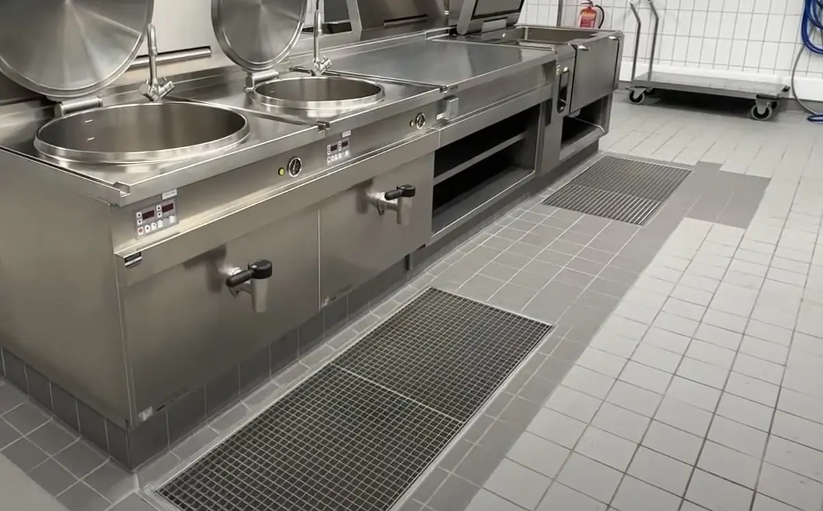 Dräneringsbalja i rostfritt stål för avlopp