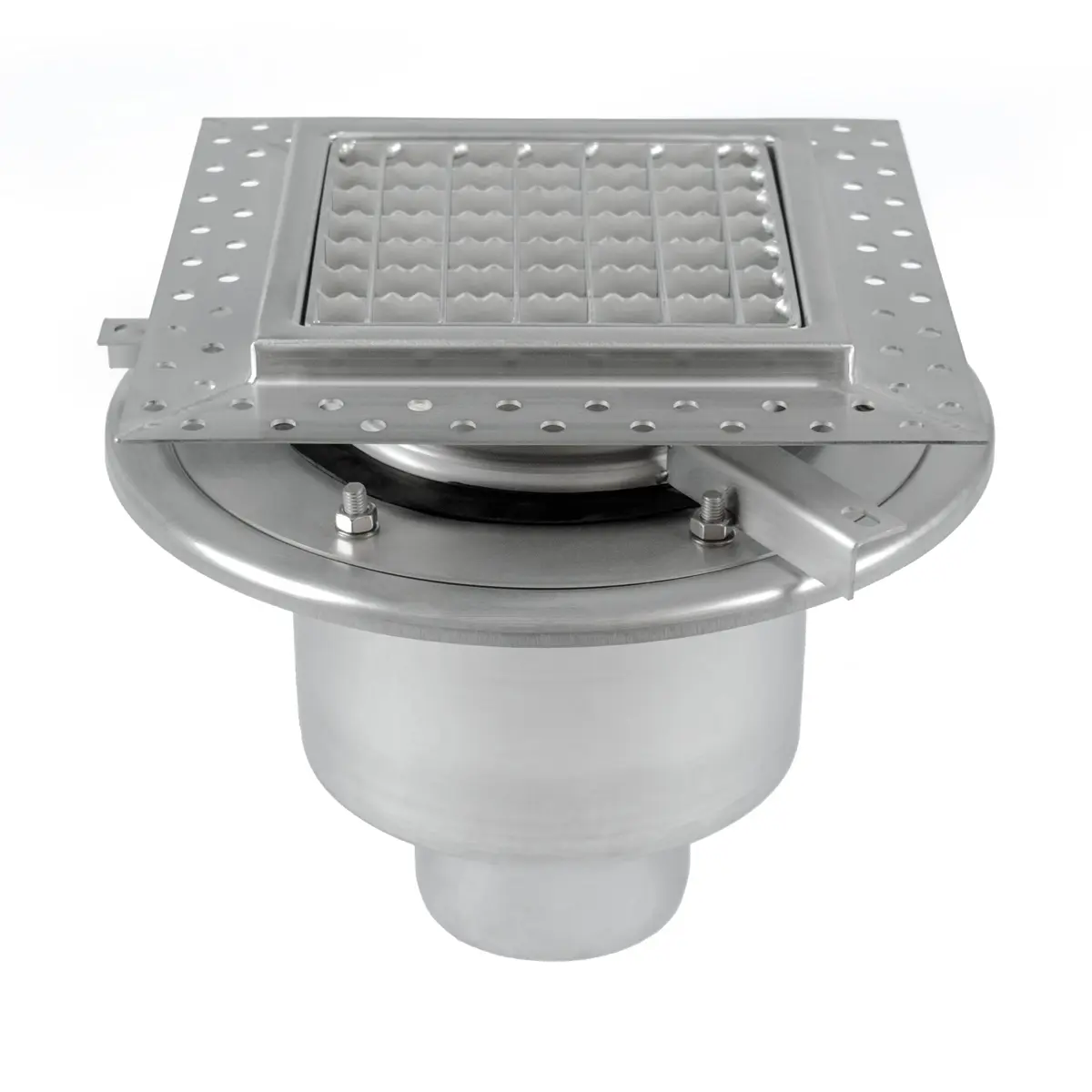 Tvådelat golvavlopp BK_KRD 250x250mm med halkskyddat lock