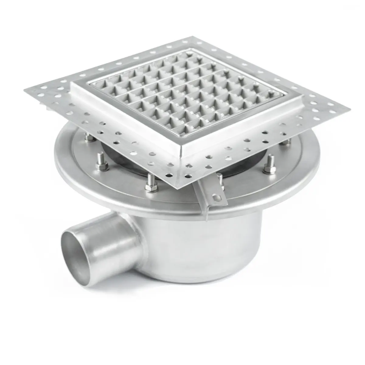 Tvådelad golvbrunn BK_KRB 250x250mm med halkskyddat lock